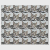 Titel des Katzen-Umschlagpapiers Geschenkpapier (Flach)