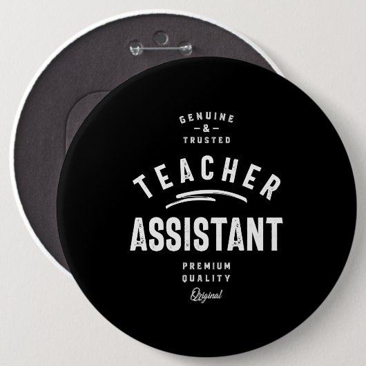 Titel des Lehrerassistenten Button (Vorne & Hinten)