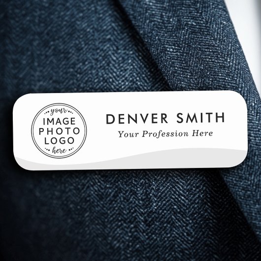 Titel des Logos hellgrau-weiß, modern Namensschild