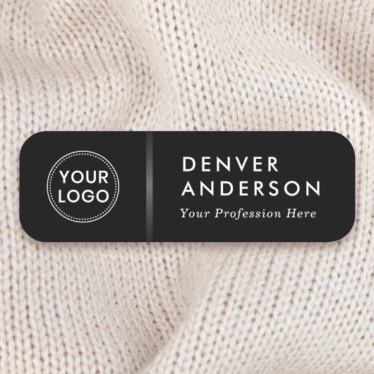 Titel des Logos Klassischer schwarz-grauer Farbver Namensschild