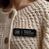 Titel des Logos Klassischer schwarz-grauer Farbver Namensschild