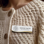 Titel des Logos Schwarz-weiße Imitate Goldener Far Namensschild