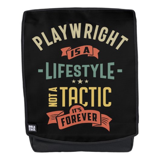 Titel des Playwright-Jobs Rucksack (Vorderseite)