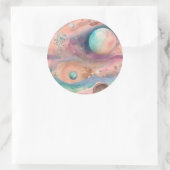 Titel: Dreamy Mist Pastel Journals: Shabby Chic Kr Runder Aufkleber (Tasche)