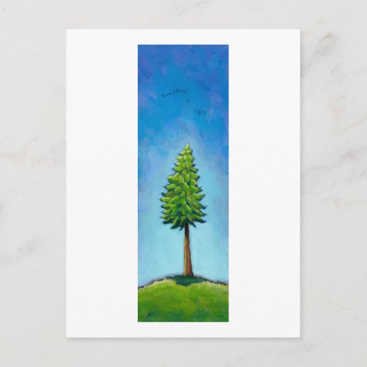 Titel:  Ein Baum zu sein - im Licht atmen. Postkarte (Vorderseite)