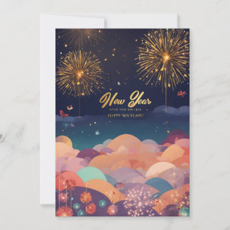 Titel: "Extravaganza im Neujahr: funkelnder Ballon Feiertagskarte