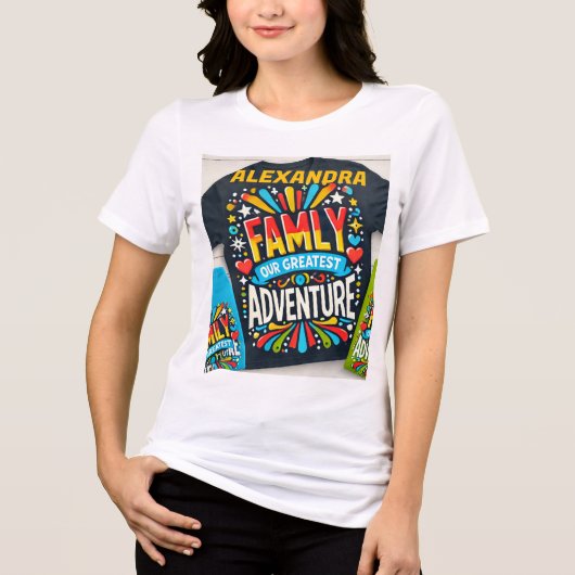 Titel: "Family Adventure Crew - Matching Travel T- Tri-Blend Shirt (Vorderseite)