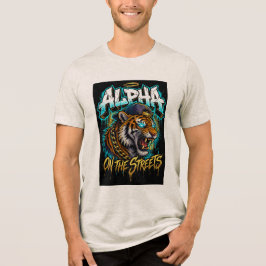 Titel: Farbiger Tiger Streetwear T-Shirt Tri-Blend Shirt