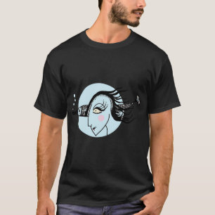 Titel Fisch Frau — Weiche Blaue Tintenillustrati T-Shirt