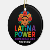 Titel: Frauen Latina Power Blume Hispanic Monat Keramik Ornament (Links)