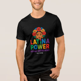 Titel: Frauen Latina Power Blume Hispanic Monat Tri-Blend Shirt