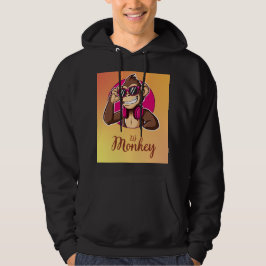 Titel: Funky Cartoon-Affen-Grafik-T-Shirt  Hoodie