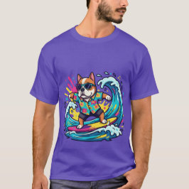Titel: Funky Cartoon-Hund Grafik-T-Shirt  T-Shirt