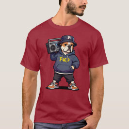 Titel: Funky Cartoon-Hund Grafik-T-Shirt  T-Shirt