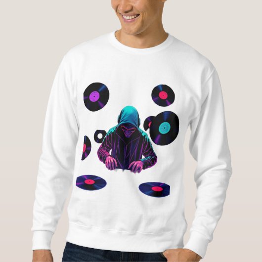 Titel: Futuristic DJ Groove Sweatshirt (Vorderseite)