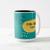 Titel: George, Make Things Happings Zweifarbige Tasse (VorderseiteRechts)