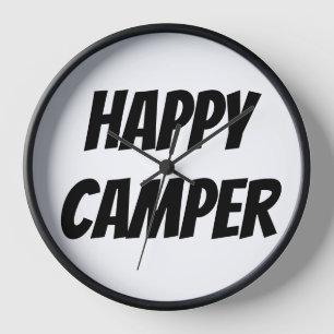 Titel: Glücklicher Camper Lustiger Camping Outdoor Uhr