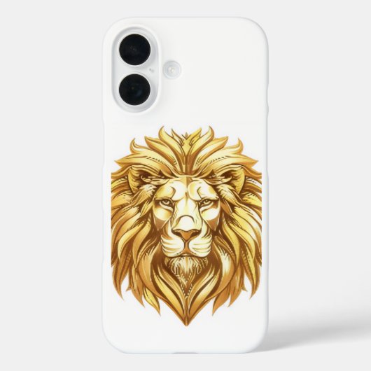 Titel: Golden Lion Head Art iPhone Case (Rückseite)