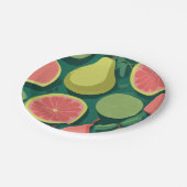 Titel: Guava Elegance: Moderner Minimalistischer P Pappteller (Schrägansicht)