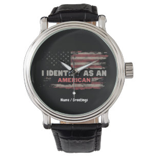Titel: Ich identifiziere mich als amerikanisches F Armbanduhr