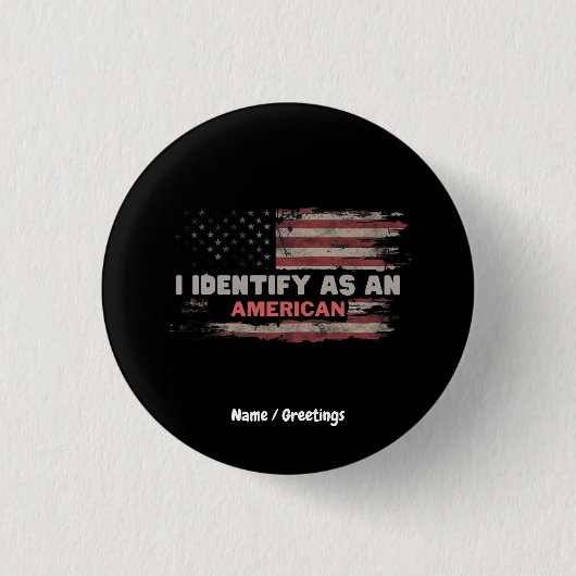 Titel: Ich identifiziere mich als amerikanisches F Button (Vorderseite)