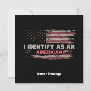 Titel: Ich identifiziere mich als amerikanisches F Einladung