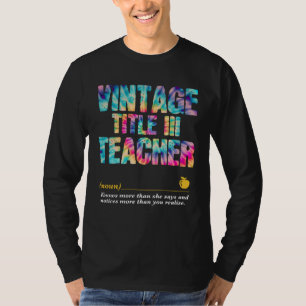 Titel III Lehrkräfte-Woche Zurück zur Schule T-Shirt