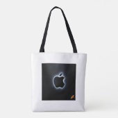 Titel: "Illuminierte Eleganz: Glühender schwarzer Tasche (Rückseite)