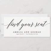 Titel-Karte des Sitzplans - Modernes Skript Einladung (Vorderseite)