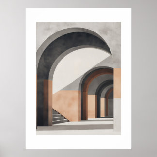 Titel: Korridore ruhiger Geometrie Poster