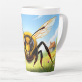 Titel: Lächelnde Hummel-Illustration Milchtasse (Rechte Ecke)