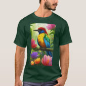 Titel: "Lebhafter T - Shirt Costa Rica für Vögel" (Vorderseite)