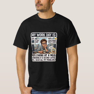 Titel  Lustiger Arbeitsalltag Zusammenbruch Kaffee T-Shirt
