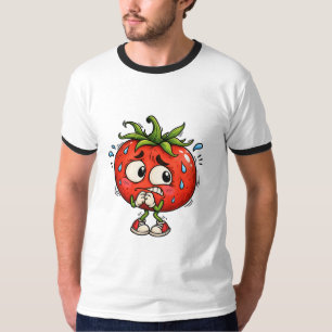 Titel: Lustiger nervöser Tomate Süß Sonderbar Lebe T-Shirt