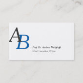 Titel mit Initial Visitenkarte (Rückseite)