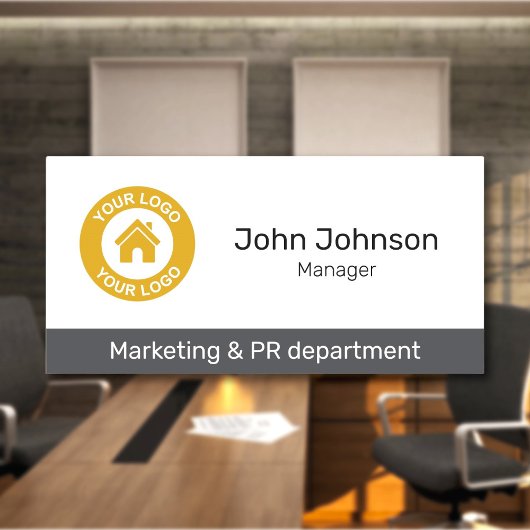 Titel Mitarbeiter der Abteilung für kundenspezifis Namensschild