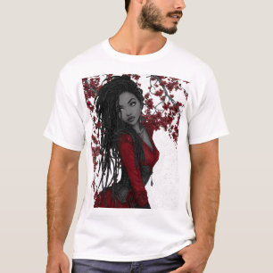 Titel: Mystic Red Beauty T - Shirt - Artistic Mode