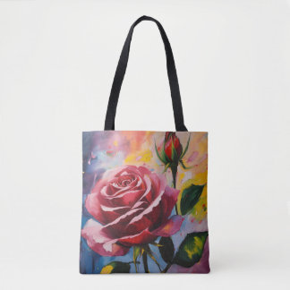 Titel: Neo-Expressionistische Malerei einer Rose u Tasche