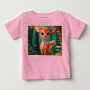 Titel: "Neugieriger Red Deer T - Shirt Design T -