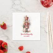 Titel: Nutcracker Red Magical Birthday Party Serviette (Beispiel)