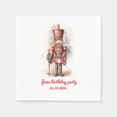 Titel: Nutcracker Red Magical Birthday Party Serviette (Vorderseite)