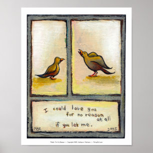 Titel: Ohne Grund - Liebe der Vögel Beziehungen Poster