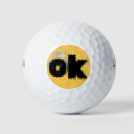 Titel: "OK Vibes - Simple & Bold" Golfball