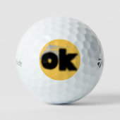 Titel: "OK Vibes - Simple & Bold" Golfball (Vorderseite)