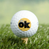Titel: "OK Vibes - Simple & Bold" Golfball (Insitu T-Shirt)