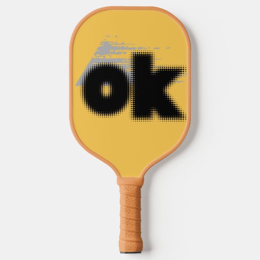 Titel: "OK Vibes - Simple & Bold" Pickleball Schläger (Vorderseite)