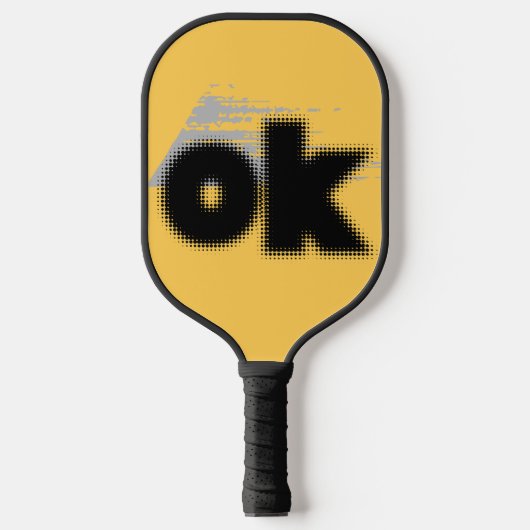 Titel: "OK Vibes - Simple & Bold" Pickleball Schläger (Vorderseite)