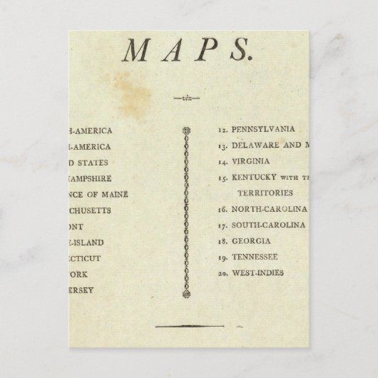 Titel Page American atlas Postkarte (Vorderseite)