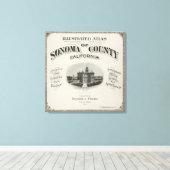 Titel Page Atlas Sonoma Landkreis, Kalifornien Leinwanddruck (Insitu (Holzboden))