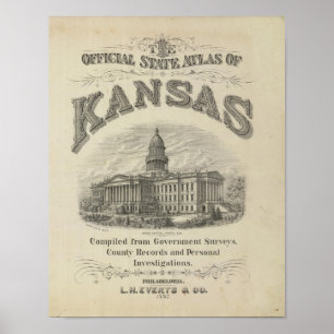 Titel Page Kansas Offiziell Staat Atlas Poster